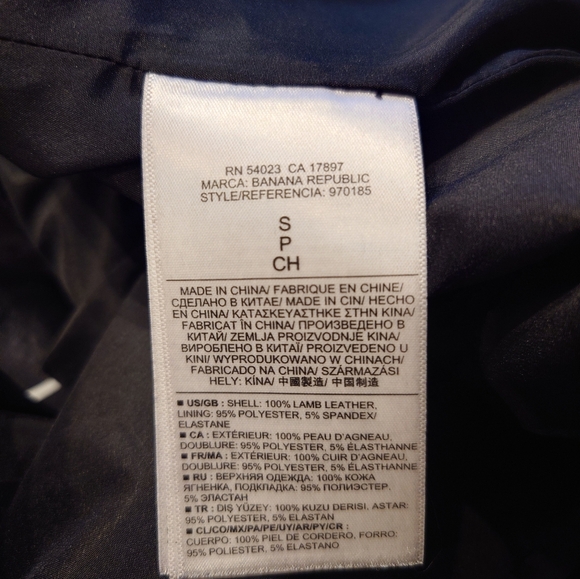 Banana Republic Women's Lamb Leather Moto Jacket - Picture 3 of 3